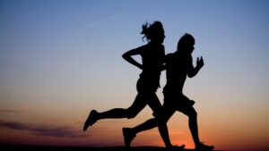 couple en plein footing